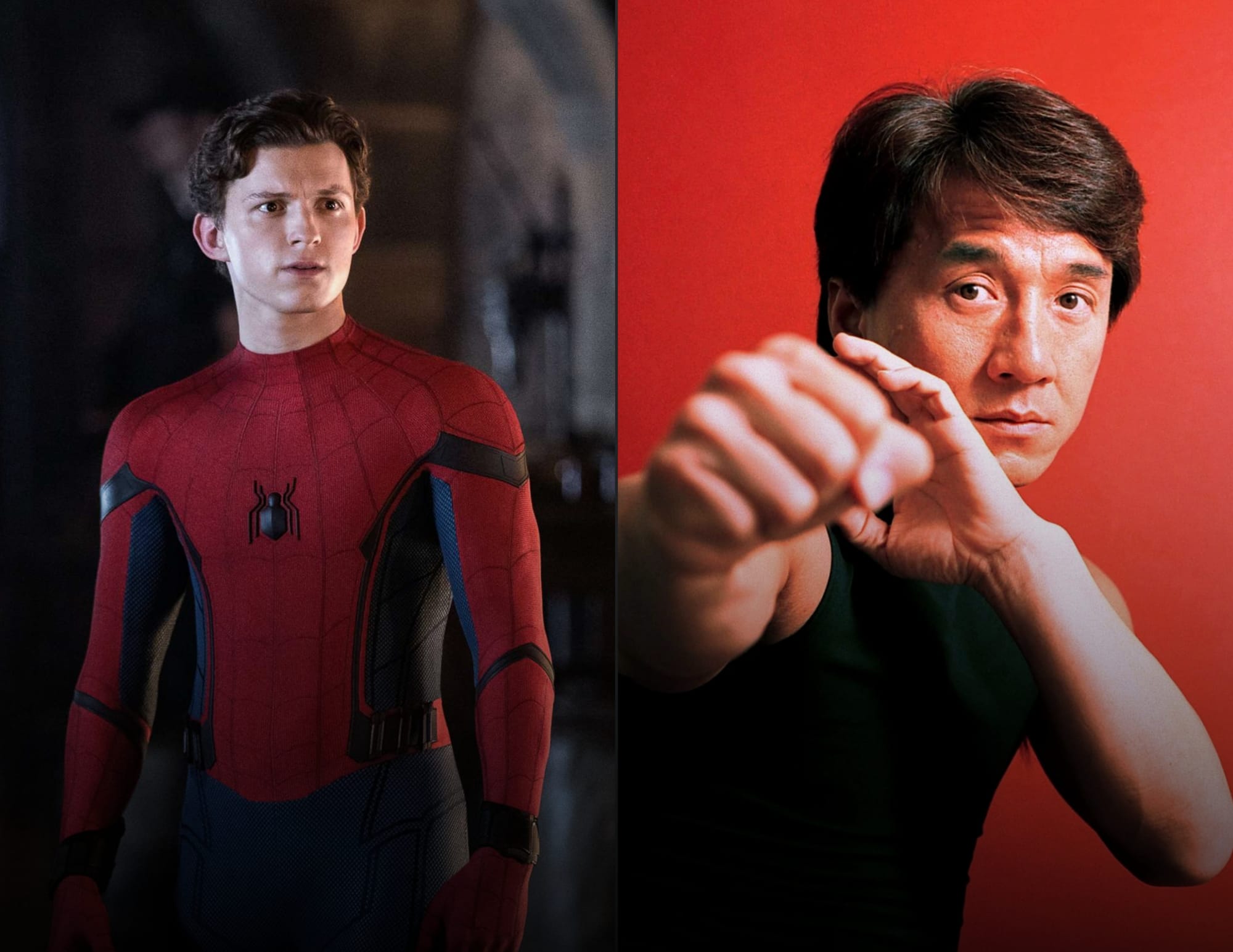 Jackie Chan, Tom Holland'ın 'Spider-Man' Setini Ziyaret Etti